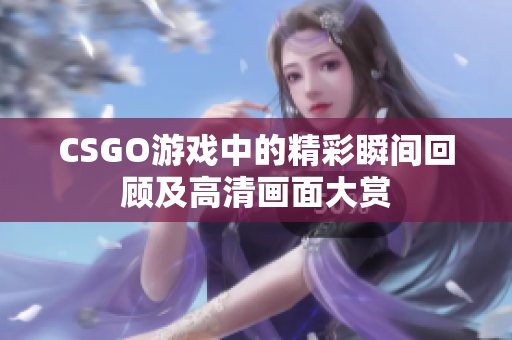 CSGO游戏中的精彩瞬间回顾及高清画面大赏