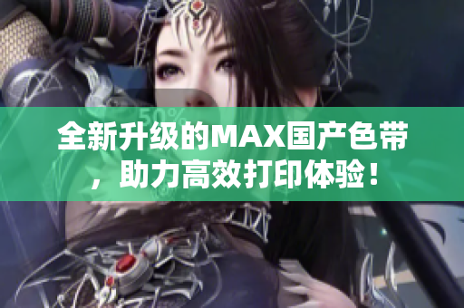 全新升级的MAX国产色带，助力高效打印体验！