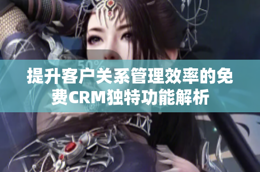 提升客户关系管理效率的免费CRM独特功能解析