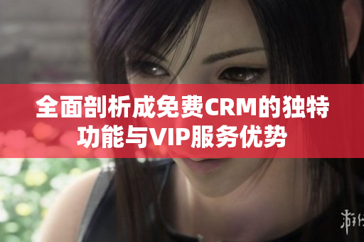 全面剖析成免费CRM的独特功能与VIP服务优势