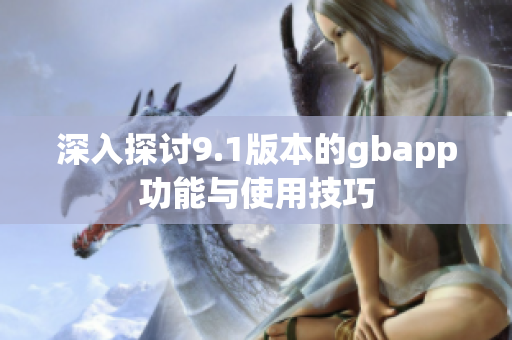 深入探讨9.1版本的gbapp功能与使用技巧