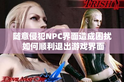 随意侵犯NPC界面造成困扰 如何顺利退出游戏界面