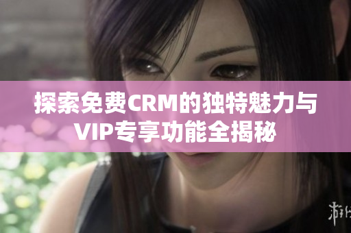 探索免费CRM的独特魅力与VIP专享功能全揭秘