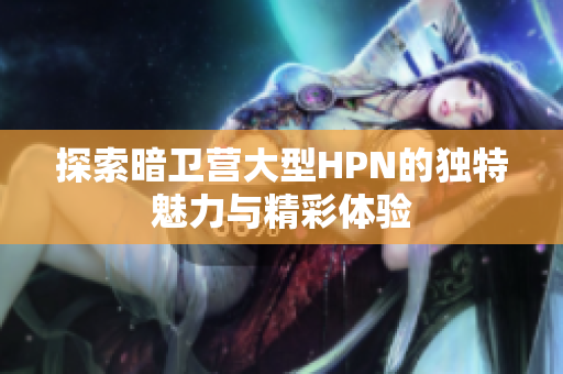 探索暗卫营大型HPN的独特魅力与精彩体验